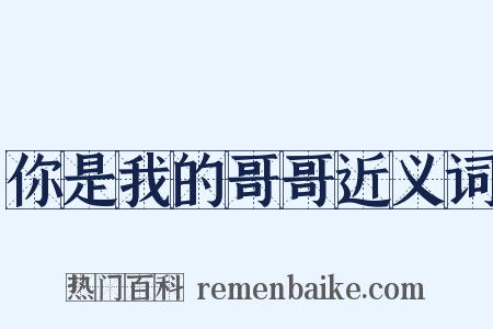 你是我的哥哥近义词是什么意思的图片